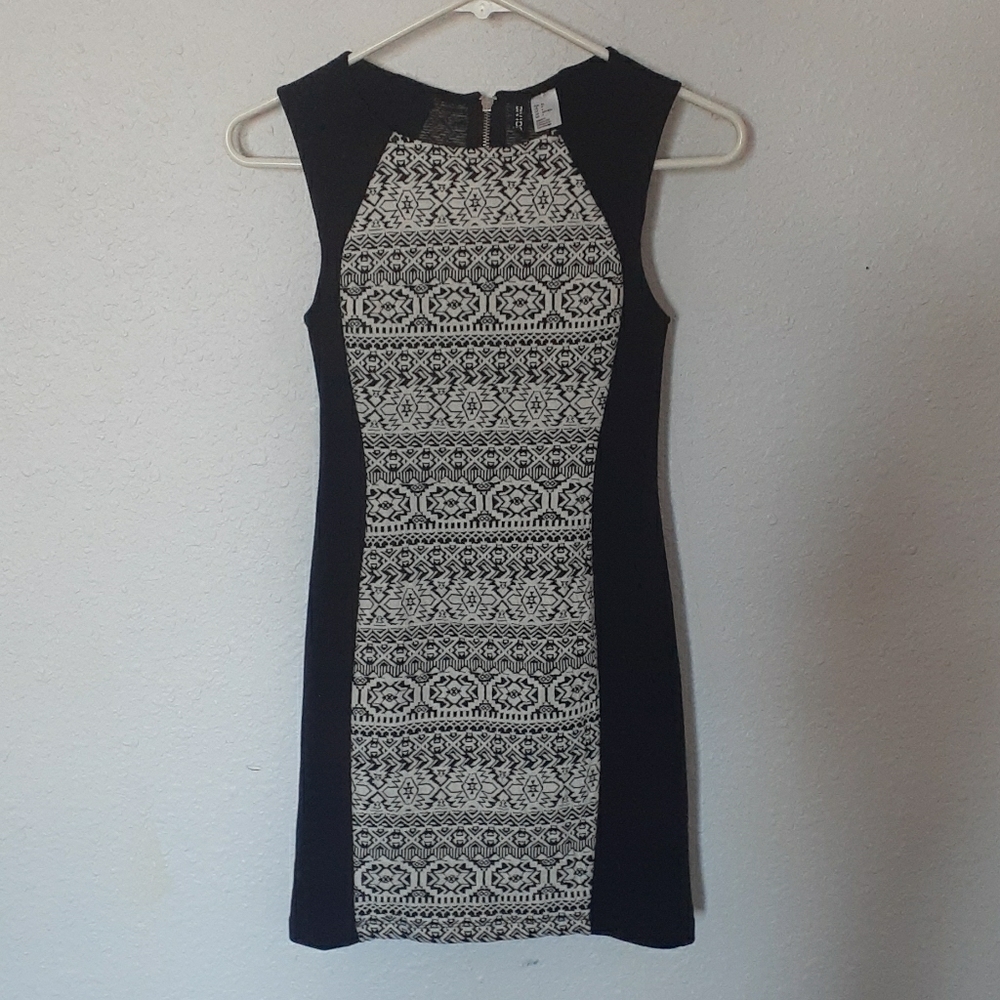 Black and White Casual Dress - H & M